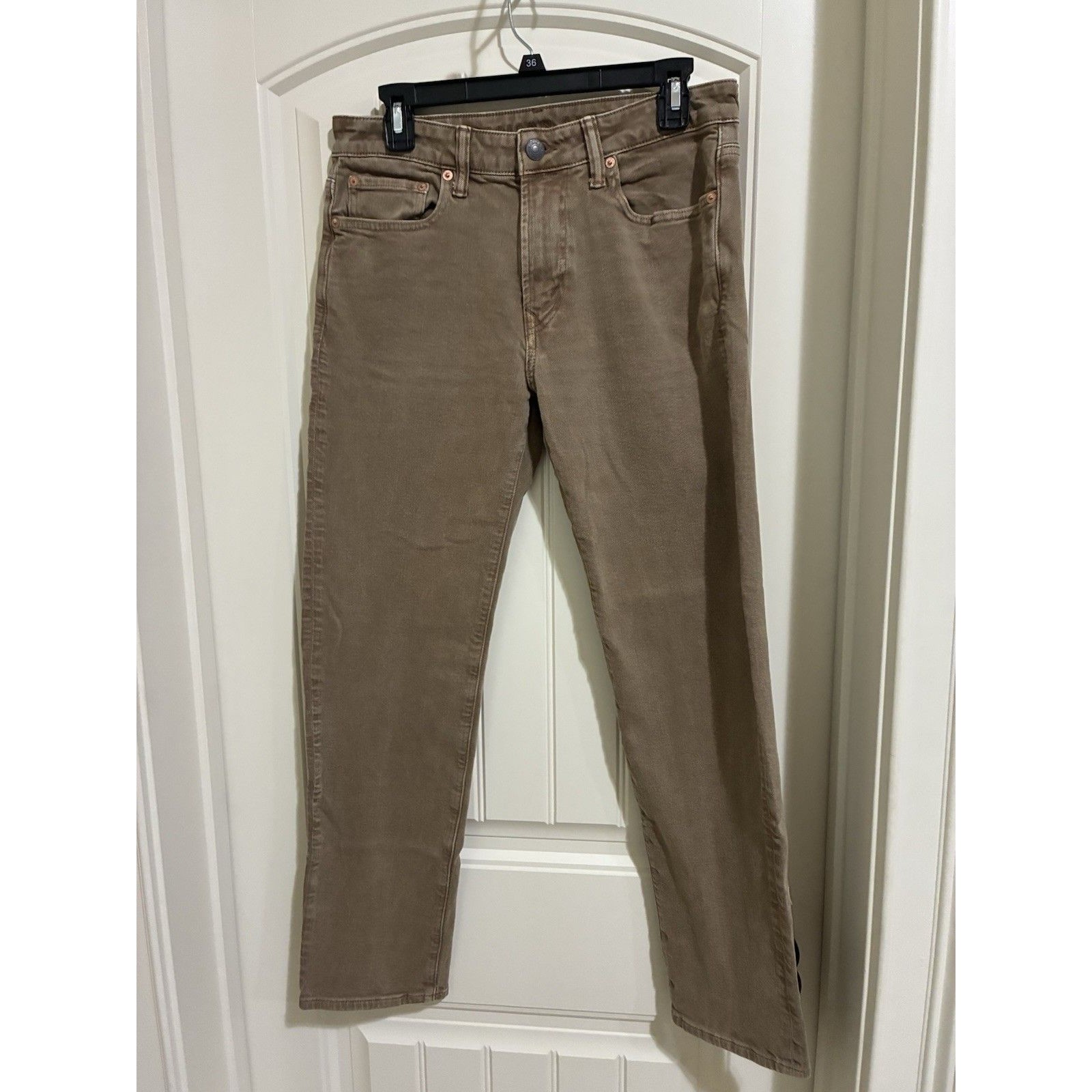 American Eagle Easy Flex Mens 30 X28 Tan Brown Denim Jeans
